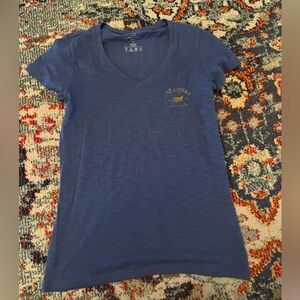 Masters Women's navy blue V-Neck T-Shirt - S - Great Condition smoke pet free